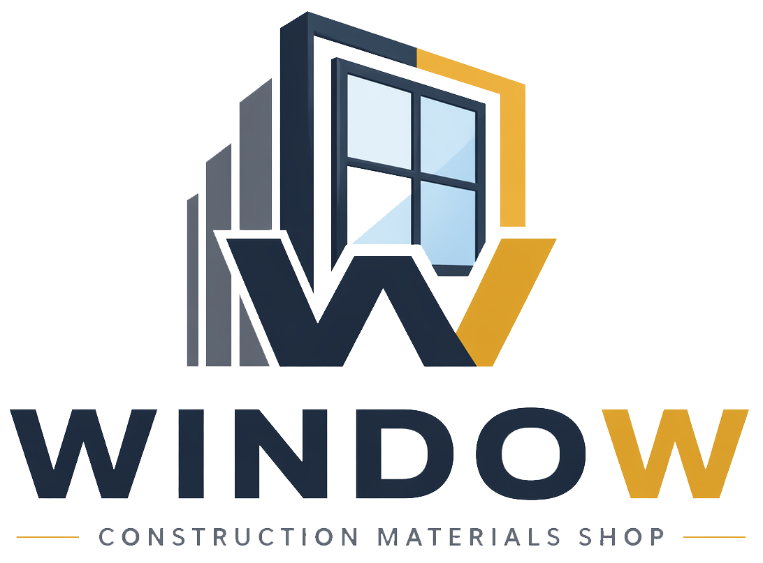 Window W construction materials shop logo